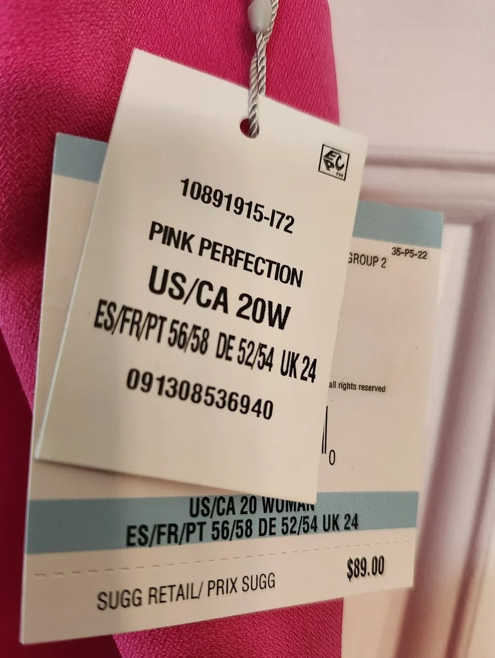 NEW Hot Pink Women's High-Waist Wide-Leg Pants Kasper 20W Macy's Retail:$89.99 - Picture 6 of 15